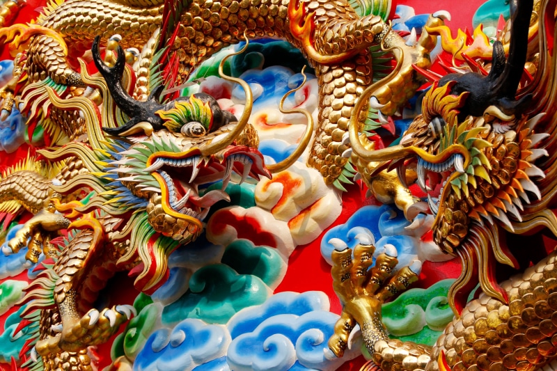 thai, 5K, craft, colorful, chinese dragon, ornate, southeast, multi colored, art and craft, no people, festival, dragon, belief, sculpture, royal palace