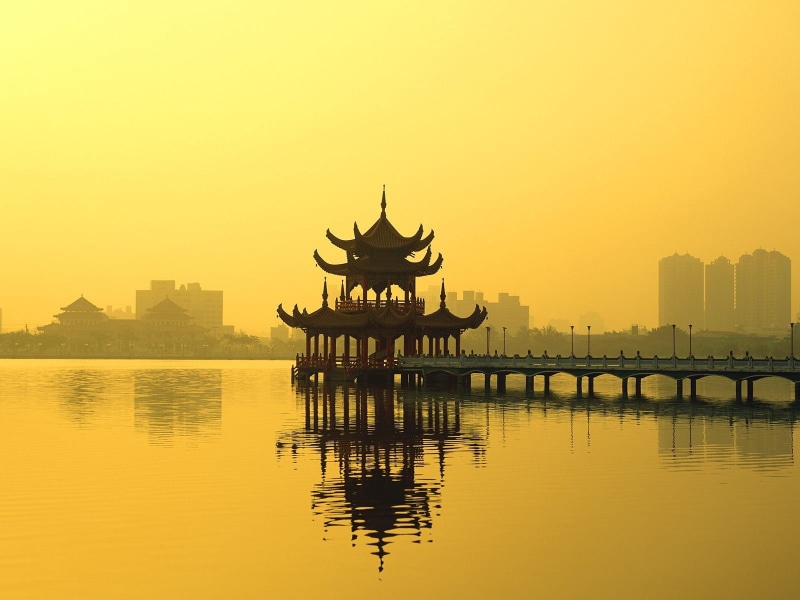 lake, bangkok, 720P, sky, pavilion, nature, temple, sunset, tourism, reflection, ancient, famous Place, asia, built Structure, lotus, indigenous Culture