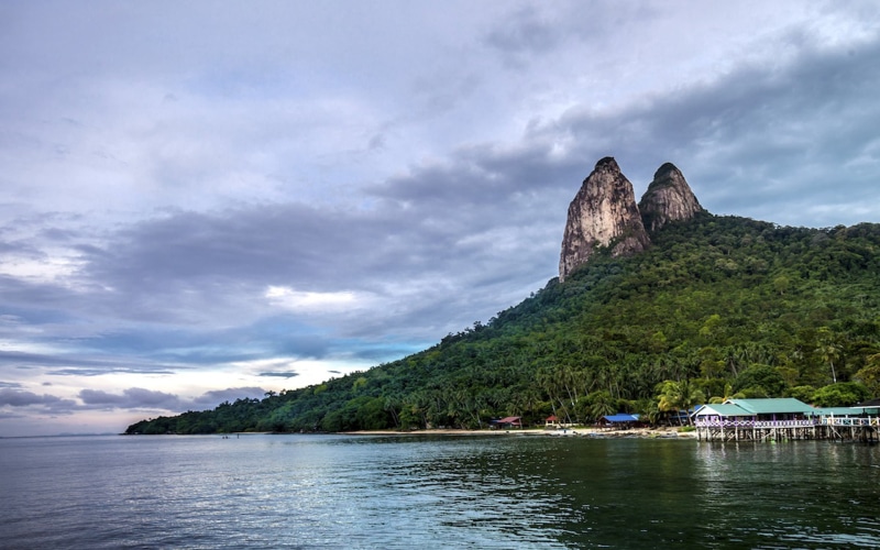 east, tioman, coast, walls, southeast, asia, island, one, malaysian, 1080P, rocky, tallest, peninsula