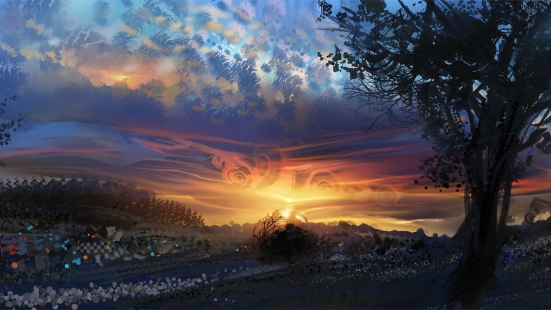 landscape, psychedelic, Android Jones, 1080P