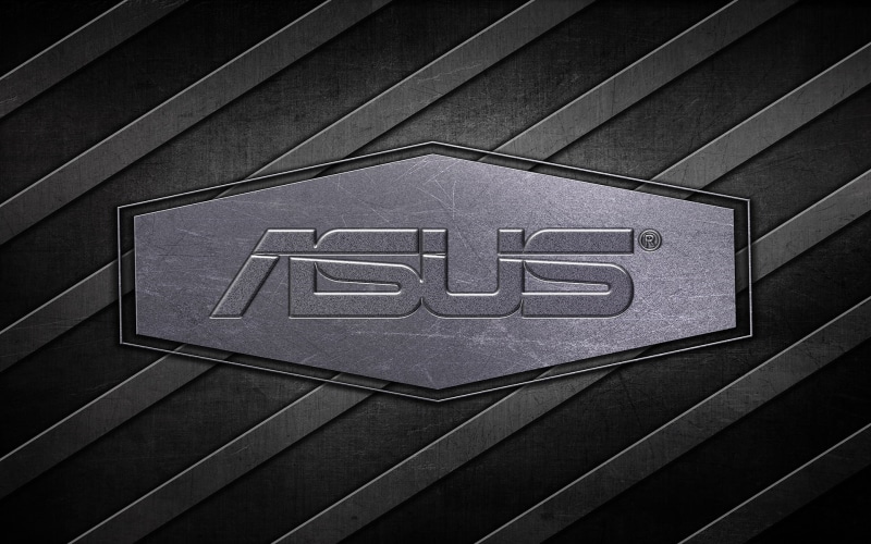 logo, steel, digital art, ASUS, 1080P