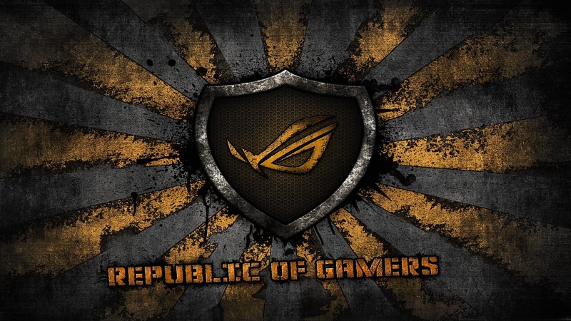 x, 1080P, asus, Yellow, rog, sunburst, art, technology, hd