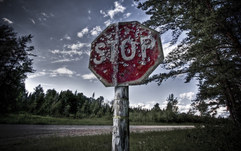 sign, old, stop, 1080P