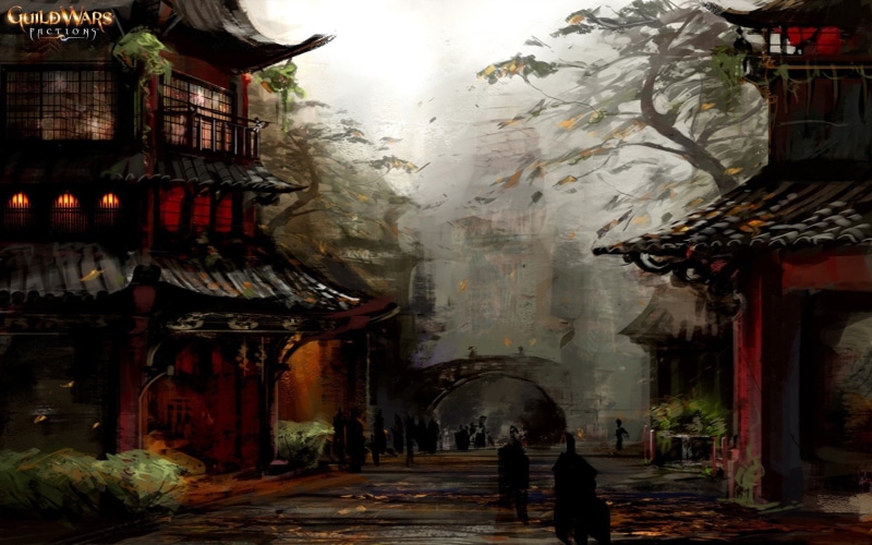 Chinese, games, katana, red, China, Asian, Guild, 1080P, ninjas, architecture, Wars, video, nightfall, samurai