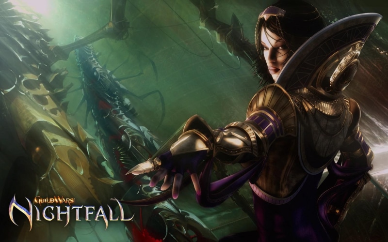 720P, wars, fall, art, guild, girl, screenshot, nightfall, night, guild wars