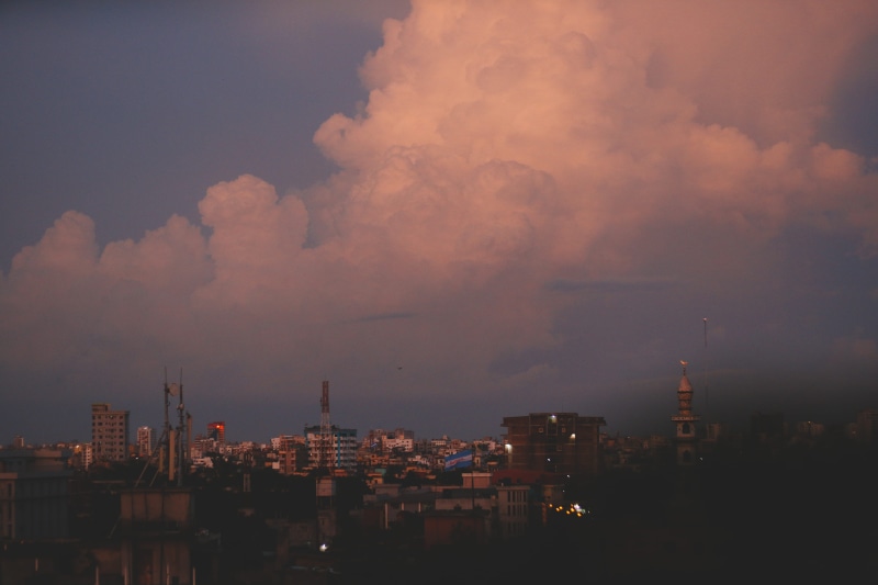 toxic, air pollution, industrial, smoke - physical structure, industry, evening, cityscape, skyscraper, architecture, photography, 5K, nightfall, night