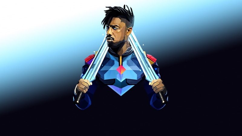 HD, Supervillain, 2K, Erik Killmonger, Marvel Comics, Abstract