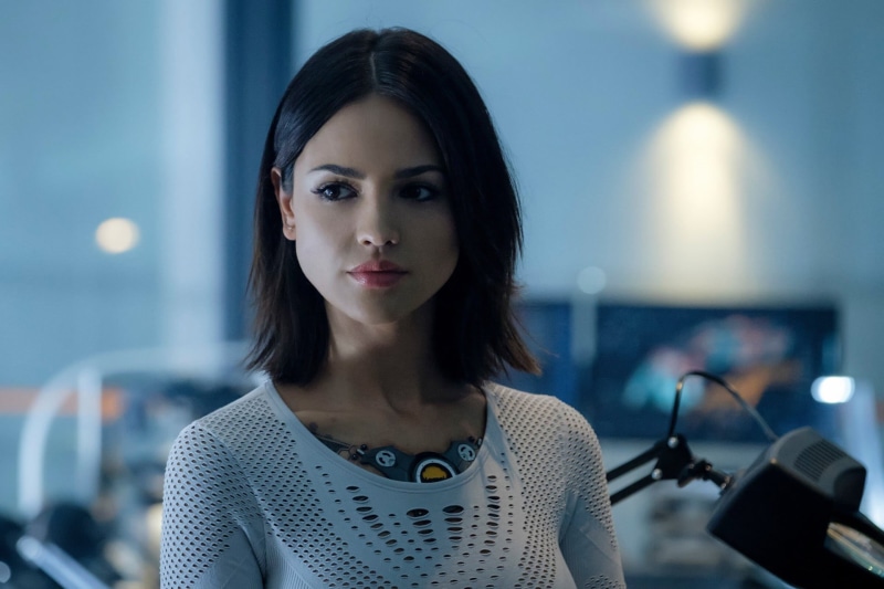 Eiza Gonzalez, film stills, dark hair, women indoors, women, short hair, Mexican, actress, 1080P, brunette