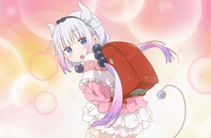 pink, anime girls, blue eyes, anime, white skin, Kanna Kamui (Kobayashi-san Chi no Maid Dragon), white hair, 1080P, Kobayashi-san Chi no Maid Dragon, loli