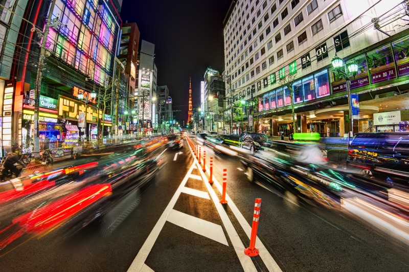 blurred Motion, Japan, road, speed, asia, cars, car, 5K, famous Place, cityscape, Tokyo, urban Scene, city Life, lapsed, transportation, city, night, photography