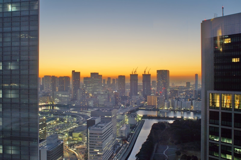 Cityscape, Glow, business, dusk, Light, vintage, Nex-5N, genuine, Tokyo, Winter, urban, rise, downtown District, Januar, emount, 4K, Tokio, manual, Morgenrot
