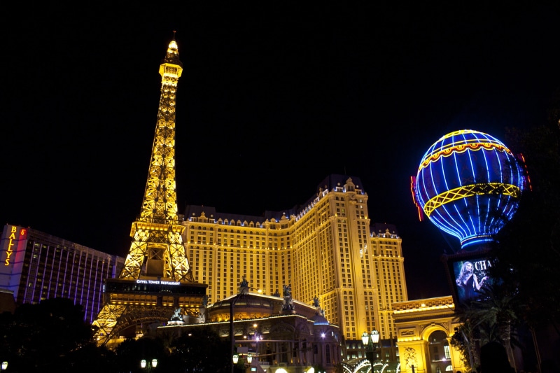 vegas, the Strip, night  lights, Las Vegas, low angle, famous Place, las, casino, cityscape, low, urban Scene, architecture, building, tourism, paris Las Vegas