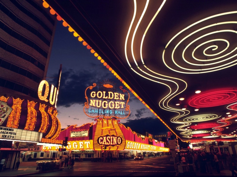 travel destinations, neon sign, illuminated, night, blurred motion, communication, lighting equipment, neon, outdoors, golden, city life, casino, text