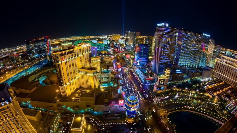 1080P, city, Las Vegas, USA, city lights, night