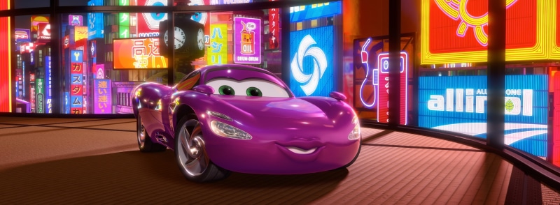 Cars, Cartoons, no people, cars 2 holley shiftwell, cars 2, travel, business, commercial sign, blurred motion, city, holley shiftwell, transportation, 4K