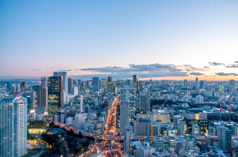 Tokyo, skyscraper, financial district, sky, 4K, Japan, tall - high, buildings, city, rise, building exterior, modern, cityscape, landscape, aerial view