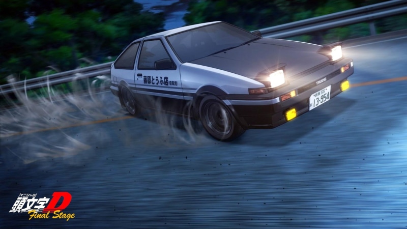 mode of transportation, speed, land vehicle, transportation, wheel, outdoors, wet, motor vehicle, communication, motion, sign, day, car, 720P, rain, initial d final stage