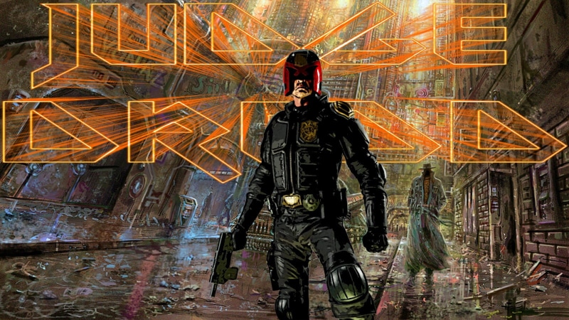 illuminated, front view, government, sculpture, clothing, statue, gray, night, male likeness, black, 720P, armed forces, figure, Judge Dredd, arts culture and entertainment