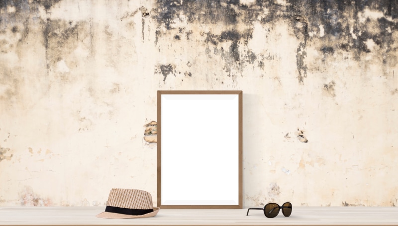 mock, wall, template, frame, poster, absence, copy space, day, table, blank, nature, home interior, wall - building feature, picture frame, wood - material