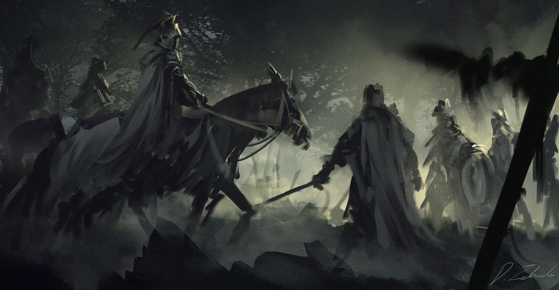 dark, nature, fantasy art, city, game, vertebrate, 720P, no people, group of animals, horse, outdoors, art and craft, livestock, mammal, domestic animals