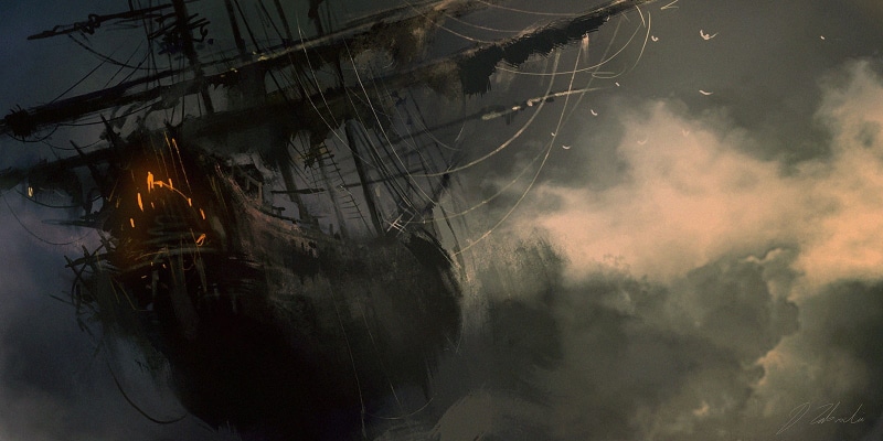 ship, fantasy art, Darek Zabrocki, 720P