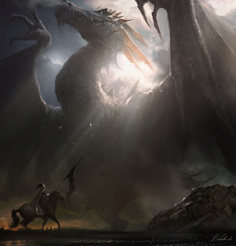 fantasy art, dragon, 720P, Darek Zabrocki
