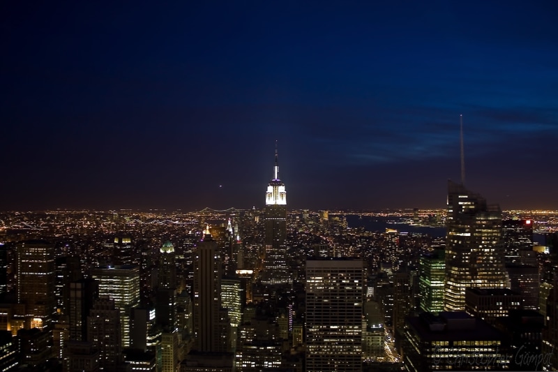 new York State, built Structure, view, downtown District, architecture, aerial, uSA, aerial View, Canon, cityscape, night time, Center, empire, time, famous Place