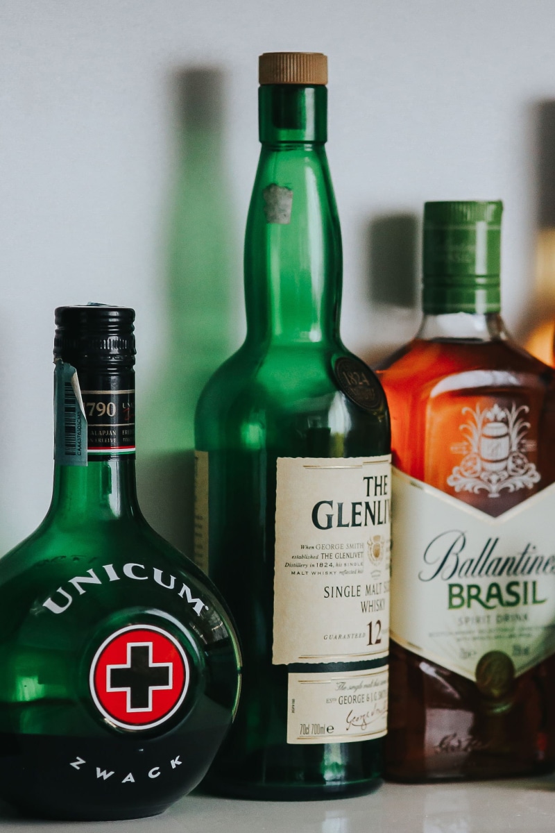 alcohol Abuse, wine bottle, liqueur, glenlivet, bottle, green color, variation, western script, branding, alcohol, communication, drink, beer bottle, Bottles