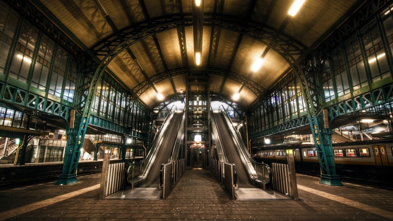 station, construction, design, no people, wood, direction, 1080P, basement, home, illuminated, arch, transportation, wall, indoor, room, built structure