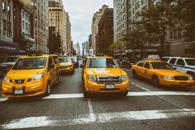 new York State, city, New York City, broadway - Manhattan, land vehicle, day, road, busy, times Square - Manhattan, Taxis, york, urban, car, skyscraper