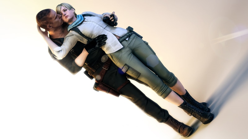 leisure activity, people, Biohazard 6, portrait, young adult, fanart, men, Resident Evil 6, art, males, young women, togetherness, lifestyles, couple - relationship