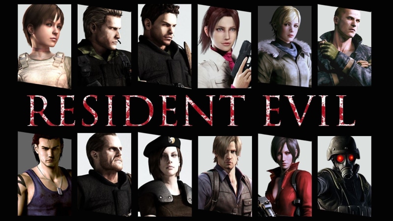 chris, rebecca, valentine, game, ada, hunk, panels, chambers, redfield, games, burton, resident, wesker, kennedy, evil, leon, barry, 1080P, video, characters