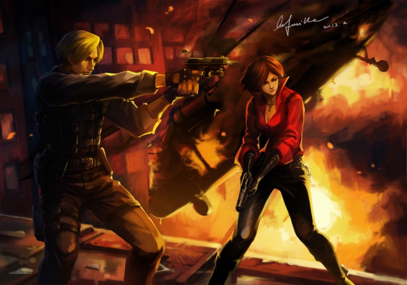 danger, real people, artist, guitarist, performance, night, rock music, motion, holding, man, 1080P, indoors, Leon Kennedy, musical instrument