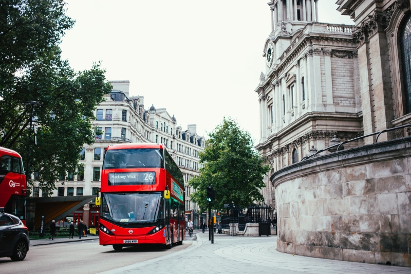 signal, english, day, plant, town, sightseeing, built structure, Red, ticket, city, mode of transportation, bus, incidental people, decker, route, Tourism