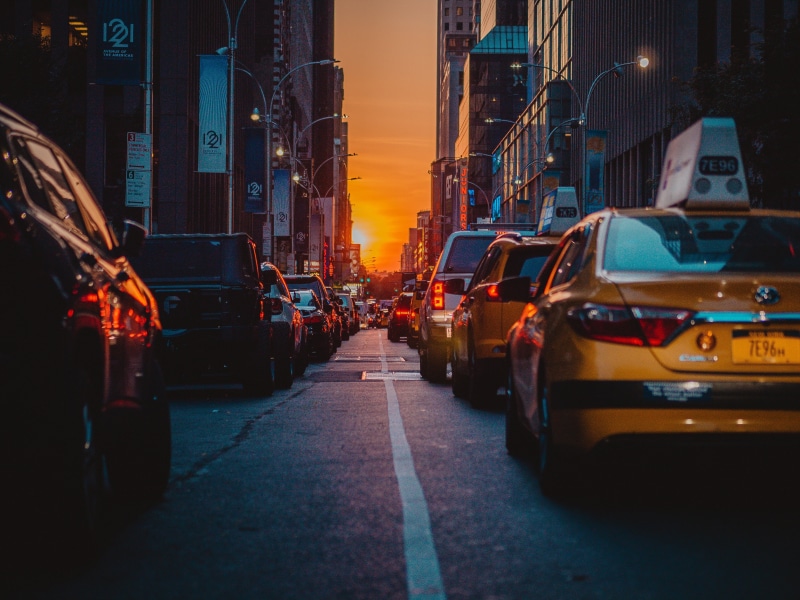 night, dusk, people, direction, diminishing perspective, motor vehicle, mode of Transport, avenue, taxi, built Structure, new york, car, the way forward