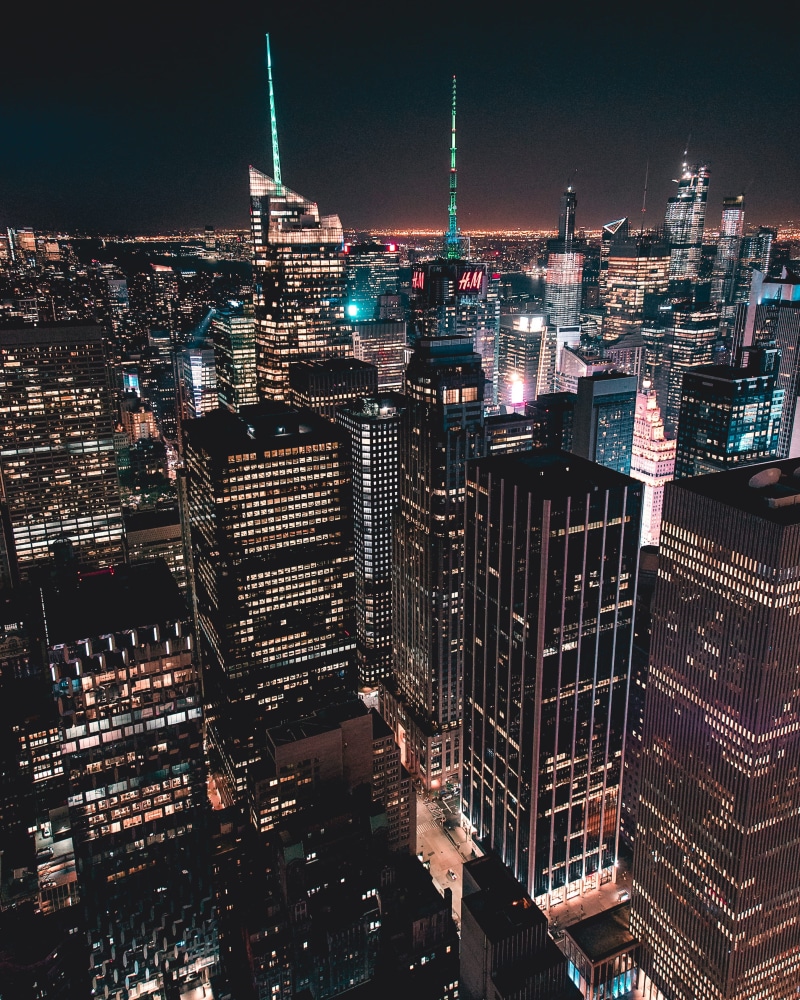 new york, 2K, timessquare, tower, new, york, nightlife, night, cityscape, photography, rockefeller, times square, office, built structure, sky, aerial