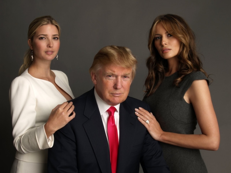 beautiful woman, looking at camera, group of people, adult, Celebrity, President, Ivanka Trump, young adult, Donald Trump, standing, studio shot, business