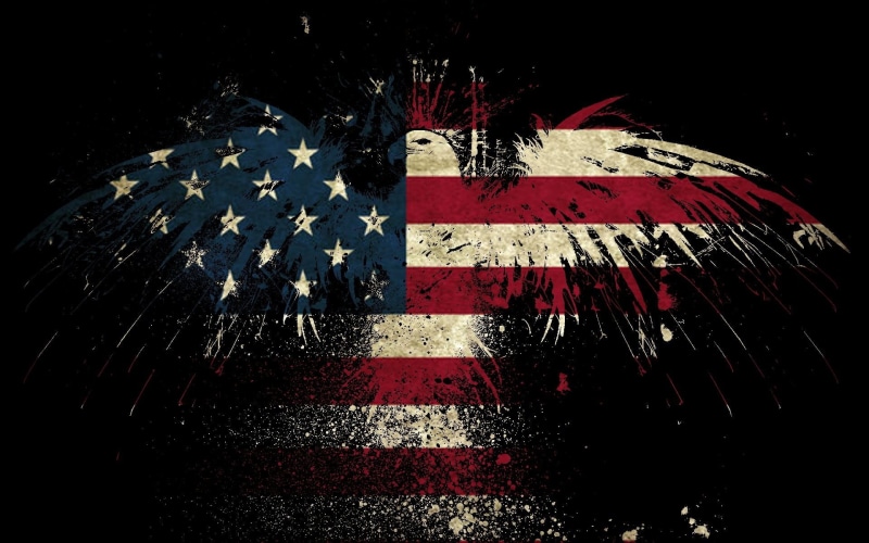 illuminated, communication, eagle, 1080P, sign, no people, striped, American flag, night, motion, high angle view, symbol, nature, transportation, protection