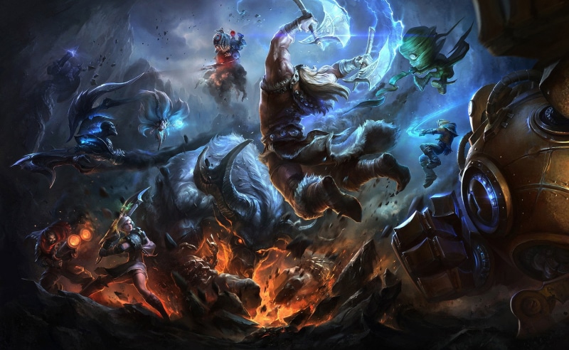 Ezreal (League Of Legends), creativity, Heimerdinger (League Of Legends), no people, Riven (League Of Legends), Video Game, indoors, burning, Graves (League Of Legends)
