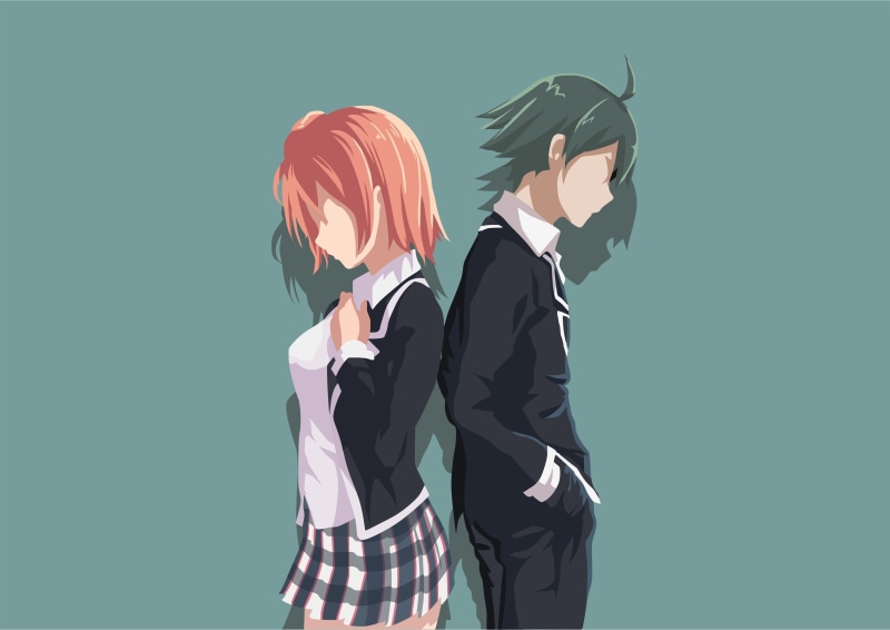 Hikigaya Hachiman, Yahari Ore no Seishun Love Comedy wa Machigatteiru, 2K, Yuigahama Yui, anime girls