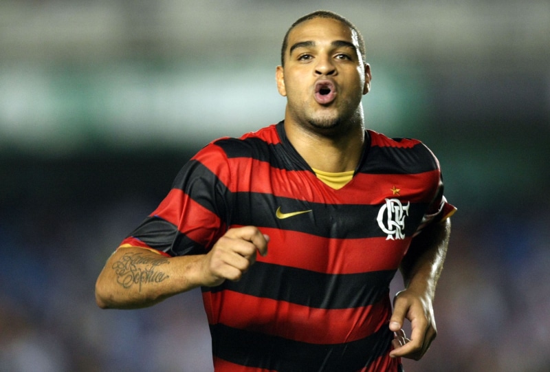 adult, lifestyles, beard, standing, front view, men, casual clothing, Adriano, facial hair, clothing, sports clothing, 1080P, Flamengo, focus on foreground