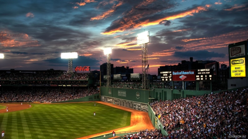 sky, park, orange color, building exterior, crowd, stadium, sunset, baseball, real people, cloud - sky, large group of people, soccer, high angle view