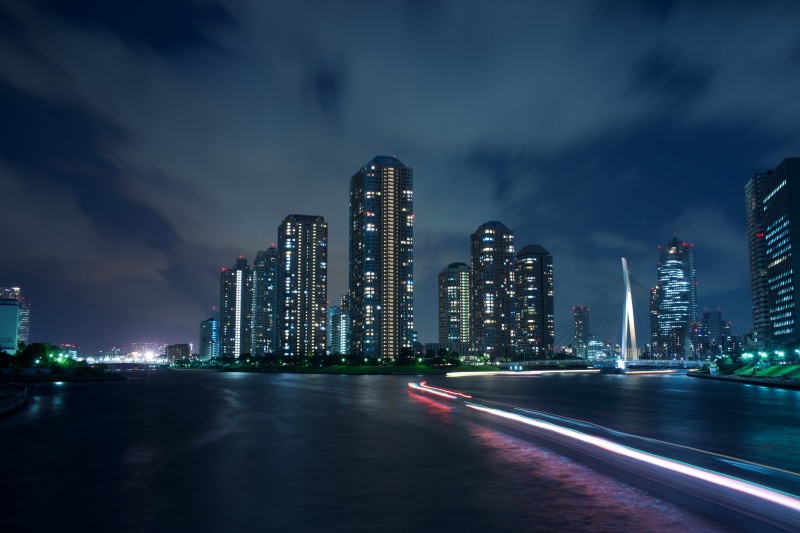 tokyo, skyscraper, architecture, lapse, night, 5K, asia, tower, urban Skyline, time, ソニ, city, famous Place, photography, downtown District, 35mm, sumida river