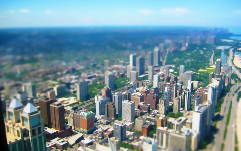 2K, Chicago, urban, financial district, urban Scene, daytime, buildings, day, tilt, apartment, shift, famous Place, white, sky, tilt-shift, selective focus