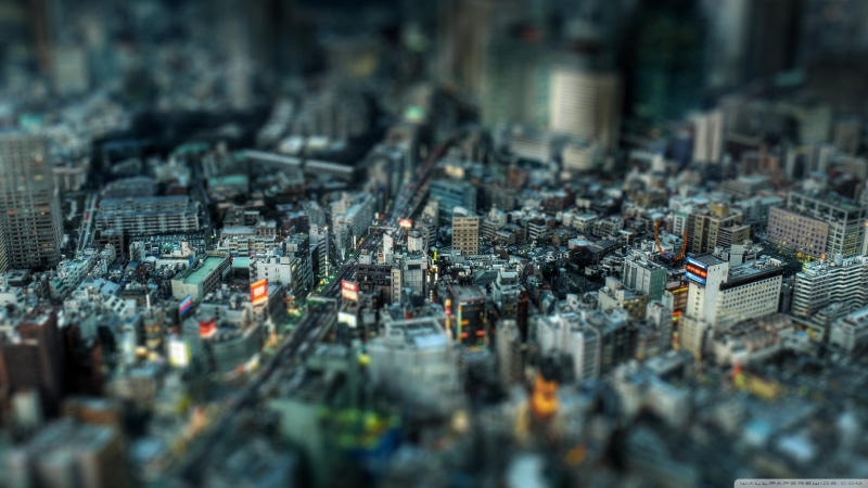 road, city life, skyscraper, outdoors, 2K, computer, Japan, residential district, built structure, aerial, electronics Industry, city street, technology