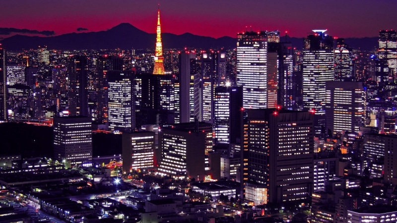 skyscraper, residential district, travel, cityscape, tower, landscape, aerial View, apartment, famous Place, business, night, sky, dusk, building Exterior