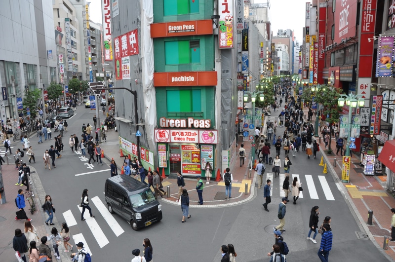 transportation, crowded, asia, shibuya Ward, road, walking, people, business, city street, building exterior, built structure, 4K, traffic, city, architecture