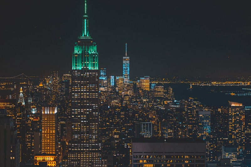 city, office, office building exterior, travel Destinations, urban Scene, tower, empire, tourism, york, new York State, twilight, modern, freedom Tower - New York