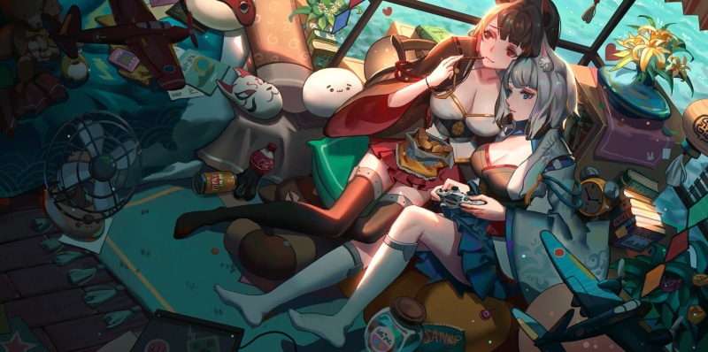 representation, women, child, childhood, young women, glasses, 1080P, people, fashion, lifestyles, females, high angle view, adult, Azur Lane, teenager