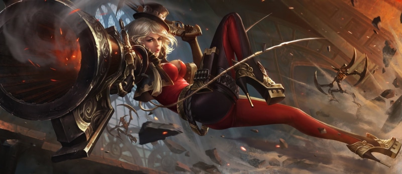 girls with guns, 1080P, steampunk, high heels, fantasy girl, fantasy art, gun